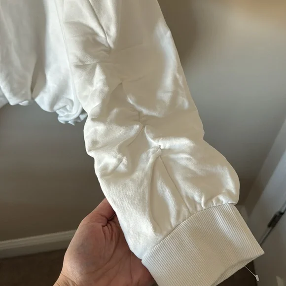 Free People Valley Girl Pullover NWOT White Large - Picture 5 of 10